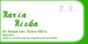 maria miska business card